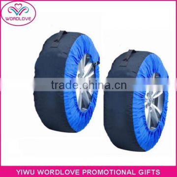 polyester &Oxford farbixc print logo custom car tire cover, Spare tire cover,car tyre cover with handle