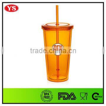 20 oz bpa free wholesale double wall acrylic tumblers with straw