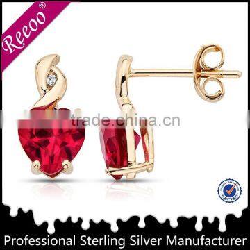 925 silver daily wear 18K gold earrings