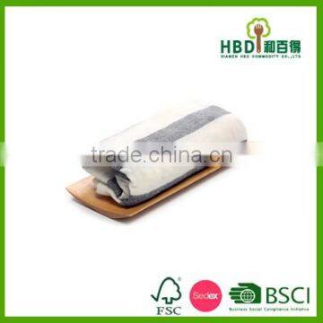 Wholesale high quality japanese style bamboo wood towel serving plate