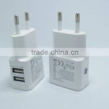 2.1A Dual 2 Ports USB EU USA Wall Charger Adapter for Samsung for IPhone for HTC for MOTO Perfect