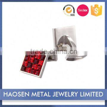 New Arrival Simple Style Cheap Price Crystal Cufflinks Diamond photo-2