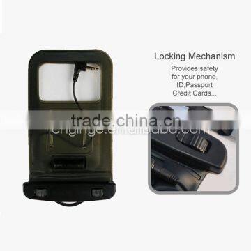 Headphone Jack Armband Lanyard Waterproof Cell Phone Case Dry Bag Pouch for Monile Phone photo-3