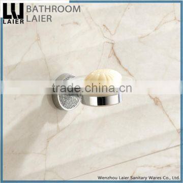 60939 popular hot selling zinc bathroom accessories modern tube chrome plated soap dish