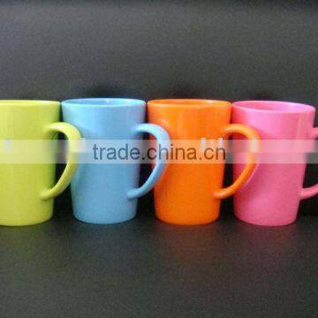 colorful melamine cup with handle