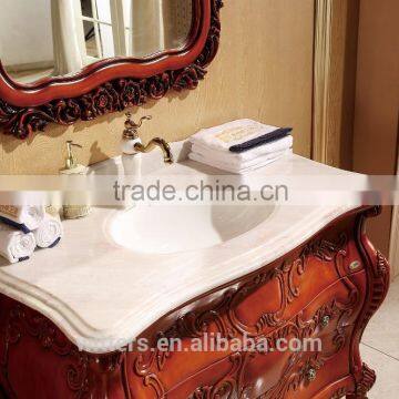 2015 One Piece Bowl Antique Bathroom Vanity With Marble Top WTS826 photo-3