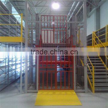 Outdoor Freight Elevator, Guard Rail Hydraulic Cargo Lift
