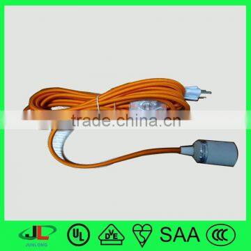 High quality orange UL approved 3 pin electric wire plug and electric wire switch with UL USA electric wire