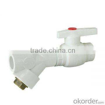 B Type PPR Plastic Ball Valve with Brass Core and Filter