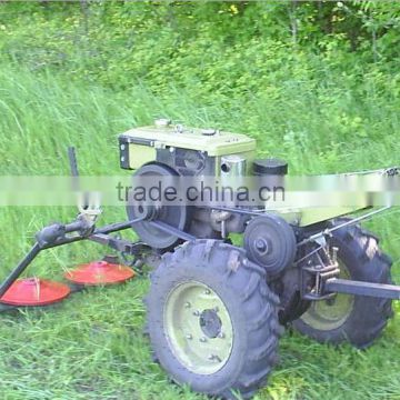 disc mower type grass cutting walking tractor red color