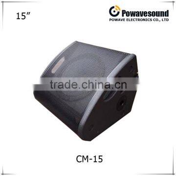 CM-15 powavesound PA loud speaker 15 inch coaxial powered stage monitor sound systems