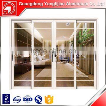 China manufactrurer aluminium profile security door glass door shop front waterproof exterior door