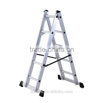 HomCom 4.5' Heavy Duty Aluminum Folding Scaffold Ladder