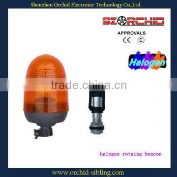 amber halogen revolving beacon / warning light with pc material