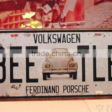 Aluminum/Tin sign licence plate board reflective with back self adhesive fast delivery