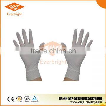 Flocklined dental surgical household latex gloves powder