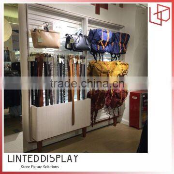 Metal hanging belt stainless steel display rack for retail store