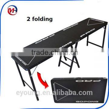 Top popular design 8FT 2 folding beer pong table/customize logo beer pong table