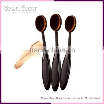 Top selling 10pcs high quality golf oval make up brush set