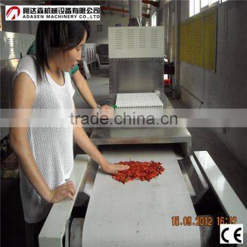 Best selling tunnel type red chili dryer/microwave pepper drying machine