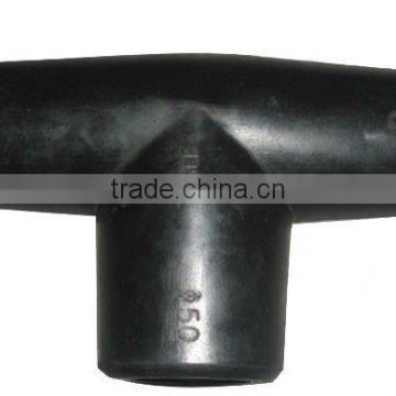 flexible rubber elbow three tee for milking system