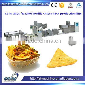 Extrusion tortilla chips making line