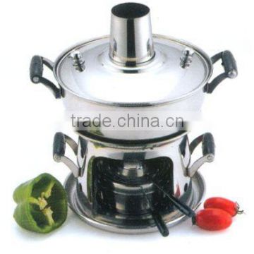 stainless steel Hot pot with chimney cover