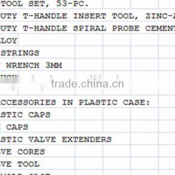 53PC Car Tire Repair Tools Kit , Emergency Car Hand Repair Tools ,tubeless Tire Repair Tools Kit photo-2