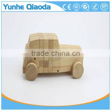 Wood 3D Vehicle Block Car 3D Woodcraft Kit Assemble Paint DIY 3D Puzzle Toys for Kids Adults the Best Birthday Gift photo-5