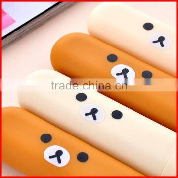 Portable Cartoon Rilakkuma Bear Mini ABS ToothBrush Box Case Traveling Toothbrush Storage Box Holder Toothvrush Covers photo-3