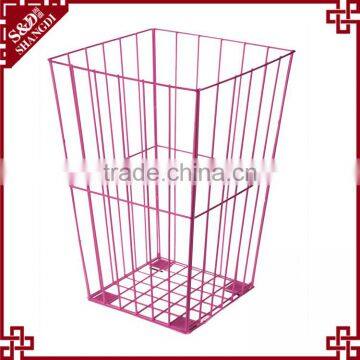 Cheap Wholesale Square Shape Wire Storage Basket Color Painting Finished Metal Basket photo-3