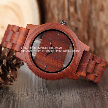 New Design Rose Wood Quartz Movement Wood Watches photo-3