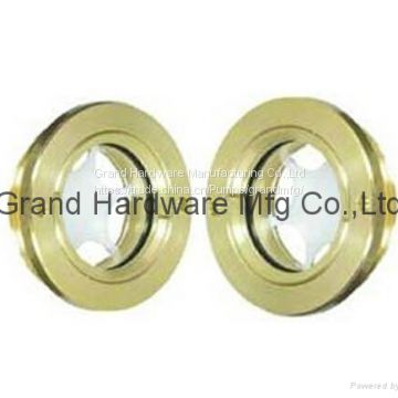 BSP 1/2 ROUND OIL LEVEL SIGHT GLASSES CIRCULAR BRASS SIGHT GLASS