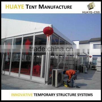 Outdoor aluminum structure tent with glass wall for wedding party event for sale