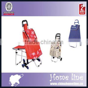 BAG00143 Six Wheel Stair Climbing Shopping Trolley Bag with Seat