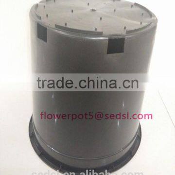 Black Gallon Pot 1#2#5# for Nursery Garden Plastic Planter Flowerpot photo-5