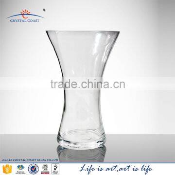 elegant bohemia crystal vase for wedding decoration centerpieces,clear glass wide mouth vase