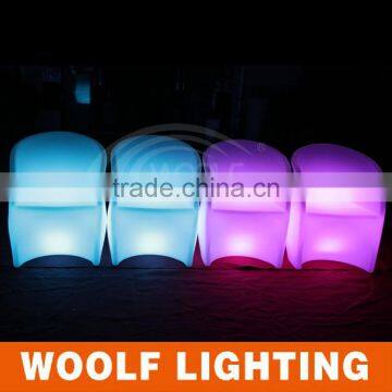 Classic Single Seat LED Lighting Up Leisure Sofa LED Coffee Chair Plastic LED Chair