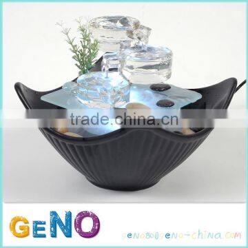 indoor feng shui glass ceramic water fountain