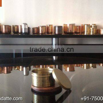 New Design Hammered Brass Candle Jar With Lid photo-2