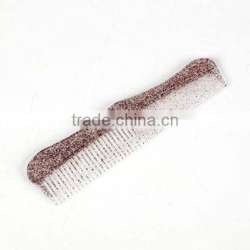 Plastic Morden Fine Teeth Hair Comb With Crystals Point