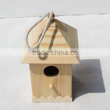 New Unfinished Wooden Bird House photo-6