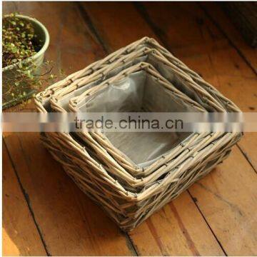 Garden decoration wicker plant basket plant pots basket