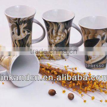 elegent ceramic coffee mug with decal