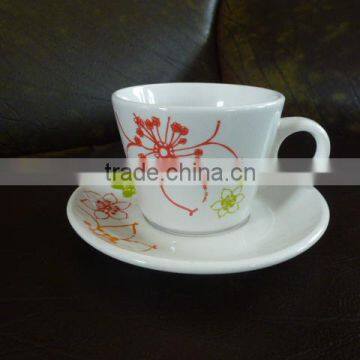 small flower printing coffee mug with saucer tea mug with saucer