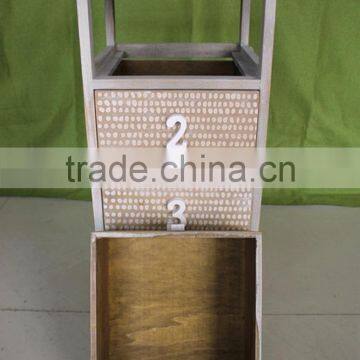 Unfinished Solid Bright White Color Wooden Furniture for 4 Hole photo-4