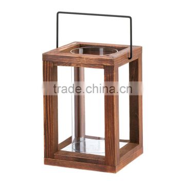 Decorative wooden candle lantern