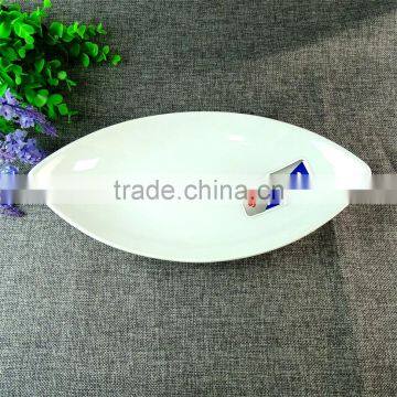 Chaozhou Wholesale Restaurant Stoneware White Fish Dinner Plate photo-2