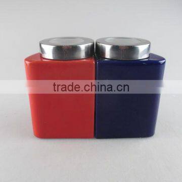 Stocklot Colored Canister set With Stainless Steel Liner