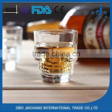 50ml mini clear skull glass cup for strong whisky